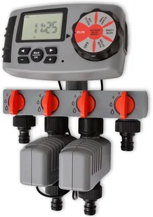 vidaXL vidaXL 42352 automatyczny czas nawadniania z 4 stacjami 3 V - Węże ogrodowe i zraszacze - miniaturka - grafika 2