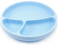 Miseczki i talerzyki dla dzieci - Minikoioi Minikoioi: talerzyk silikonowy z przyssawką Portions (Błękitny) - miniaturka - grafika 1