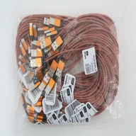 Kable USB - Omega CORDYL FABRIC CABLE BRAIDED LIGHTNING TO USB 2A POLYBAG OEM 1M ORANGE [44040] OUFBBLO - miniaturka - grafika 1