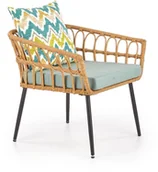 Fotele i krzesła ogrodowe - Halmar GARDENA 1S fotel podwójny czarny / naturalny V-CH-GARDENA_1S-FOT - miniaturka - grafika 1