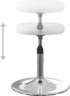 vidaXL Lumarko Stołki barowe, 2 szt., białe, sztuczna skóra 333077 - Krzesła - miniaturka - grafika 5
