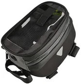 Sakwy rowerowe - Fischer dorośli Premium ze zintegrowaną funkcją torba etui do smartfonów i folia ochronna na ekran dotykowy-górna rura torba, czarna, One Size 86279 - miniaturka - grafika 1