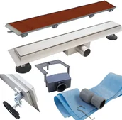 Odpływy liniowe - Odpływ Liniowy Podłogowy 50CM Prysznicowy niski - miniaturka - grafika 1