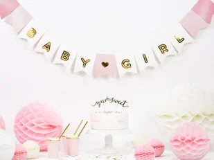 PartyDeco Baner "Baby Girl", mix, 15 x 175 cm GRL60 - Baby shower i roczek - miniaturka - grafika 3