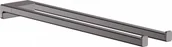 Wieszaki łazienkowe - Hansgrohe 41770340 AddStoris Wieszak na ręcznik podwójny czarny chrom szczotkowany - miniaturka - grafika 1