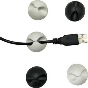 DRect Ateneum Uchwyt do kabli samoprzylepny czarny - Przyborniki na biurko - miniaturka - grafika 2