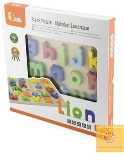 VIGA TOYS Puzzle Edukacyjne Drewniana Układanka Alfabet Literki Viga Toys 50125 - Układanki dla dzieci - miniaturka - grafika 5