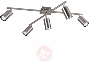 Trio Leuchten Reflektor sufitowy Marley nikiel matowy,5-punktowy - Lampy sufitowe - miniaturka - grafika 4