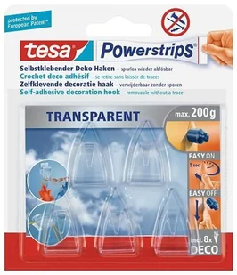 Tesa Plastry samop. 8szt.+Haczyki 5szt POWERSTRIPS Deco 58900-00017-0 klk1060160 - Inne mocowania - miniaturka - grafika 4