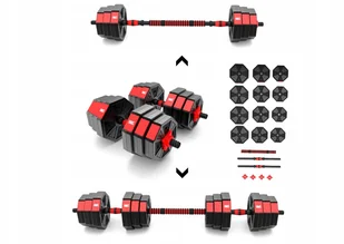 Hms Zestaw Hantli Ze Sztangą 2x10 kg Sztangielka - Hantle i ciężarki - miniaturka - grafika 9