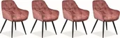 Krzesła - Signal Zestaw krzeseł CHERRY VELVET 4 szt antyczny róż ZESTAW-CHERRYVCRA-4SZT - miniaturka - grafika 1
