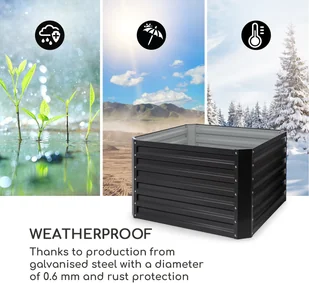 Blumfeldt High Grow Straight, podniesiona grządka, 100x60x100cm, 600l, stal GDMB4-HighGrow100-AN - Donice - miniaturka - grafika 6