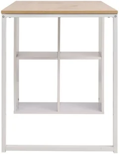 vidaXL Biurko z płyty wiórowej, 120x60x 75 cm, kolor dębowy i biały vidaXL - Biurka - miniaturka - grafika 5