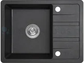 Zlewozmywaki - Laveo Stella zlewozmywak granitowy czarny SBY713T - miniaturka - grafika 1