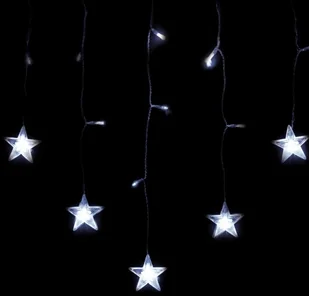 Bulinex Kurtyna LED Bulinex 14L 1 m na baterie zimna biała przezroczysty przewód 10-602 - Oświetlenie świąteczne - miniaturka - grafika 2