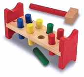 Klocki - Melissa & Doug klocki drewniane z młotkiem - miniaturka - grafika 1