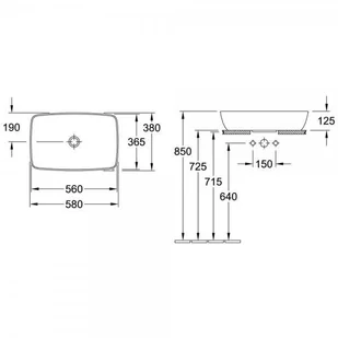 Villeroy & Boch Artist 580x380 417258BCT8 - Umywalki - miniaturka - grafika 3