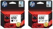 Tusze oryginalne - HP Tusz do drukarki 650 czarny + kolorowy (zestaw) CZ101AE+CZ102AE - miniaturka - grafika 1