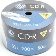 Nośniki danych - HP Hewlett-Packard CD-R | 700MB | x52 | cake 50 WHITE FF InkJet Printable HPCDP50C - miniaturka - grafika 1