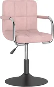 Fotele i krzesła biurowe - vidaXL Obrotowe krzesło biurowe, różowe, tapicerowane aksamitem! 334611 - miniaturka - grafika 1