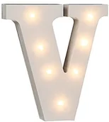 Dekoracje domu - Out of the Blue Oświetlone drewniane litery, cyfry i znaki od A do Z i 0  1 z oświetleniem LED 57/6095 - miniaturka - grafika 1