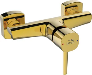 Laveo Bateria natryskowa ścienna złota POLLA BAP G40D - Baterie wannowe i prysznicowe - miniaturka - grafika 2