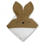 Smoczki do butelek - Hi Little One Hi Little One - Hi Little One  -  Ręcznik z Kapturem 100 x 100 Sleepy Bunny Hooded Bath Towel Dark Oak Light - miniaturka - grafika 1