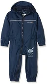 Akcesoria turystyczne - Regatta Boy's Puddle IV jednoczęściowy kombinezon przeciwdeszczowy dla dzieci, niebieski RKW156   540CA6 - miniaturka - grafika 1