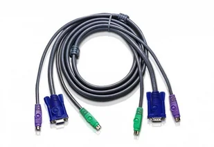 Aten Kabel 2x SVGA+klawPS+myszPS 1.8m Light 2L-5002P/C - Przełączniki KVM - miniaturka - grafika 3
