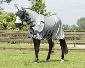 Derki dla konia - QHP Derka siatkowa z kołnierzem - zebra 6013 - miniaturka - grafika 1