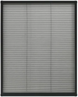 VidaXL Plisowana moskitiera okienna, aluminium, antracytowa, 80x100 cm 148664 VidaXL - Moskitiery - miniaturka - grafika 2