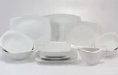 Serwisy obiadowe - Chodzież Serwis obiadowy bez wazy dla 12 os 44 części 3603 AKCENT - miniaturka - grafika 1