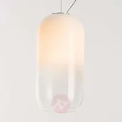 Lampy sufitowe - Artemide Gople szklana lampa wisząca, biała - miniaturka - grafika 1