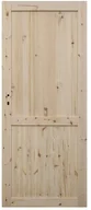 Drzwi wewnętrzne - Radex Drzwi pełne Eko 80 prawe sosna surowa - miniaturka - grafika 1