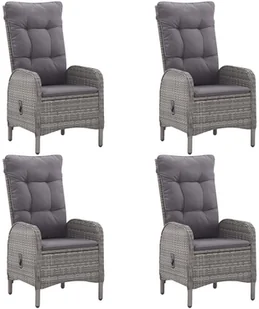 vidaXL 5-częściowy zestaw mebli ogrodowych, polirattan i szkło, szary - Meble ogrodowe - miniaturka - grafika 2