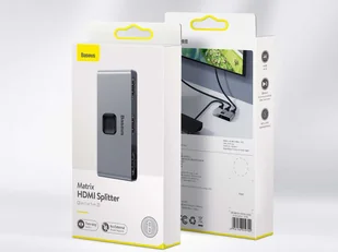 Baseus Dwukierunkowy rozdzielacz Baseus Splitter Full HDMI 4K 30Hz 2x1 1x2 CAHUB-BC0G - Adaptery i przejściówki - miniaturka - grafika 14