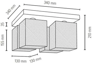 Spotlight Industrialna LAMPA sufitowa NORMAN WOOD 8175460 metalowa OPRAWA druciane klatki loftowy plafon brzoza chrom 8175460 - Lampy sufitowe - miniaturka - grafika 2