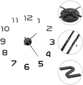 Zegary - vidaXL Zegar ścienny 3D, nowoczesny design, 100 cm, XXL, czarny vidaXL - miniaturka - grafika 1