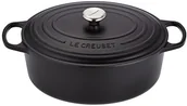 Brytfanny - Le Creuset Signature owalne naczynie żeliwne, odporne na zarysowania, czarny, 35 cm 21178350000430 - miniaturka - grafika 1