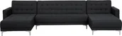 Narożniki - Beliani Narożnik rozkładany 5-osobowy grafitowy ABERDEEN 112970 - miniaturka - grafika 1