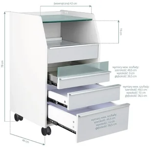 ActiveShop POMOCNIK PODOLOGICZNY 984 SZARY 129113 - Meble kosmetyczne - miniaturka - grafika 7