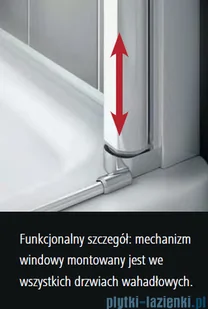 Kermi Cada XS kabina prysznicowa półokrągła 80x80 cm CKP5508020VPK - Kabiny prysznicowe - miniaturka - grafika 5