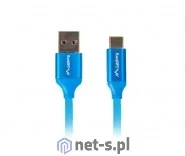 LANBERG LANBERG Kabel Premium USB CM AM 2.0 1,8m niebieski QC 3.0 + EKSPRESOWA CA-USBO-22CU-0018-BL - Kable komputerowe i do monitorów - miniaturka - grafika 3