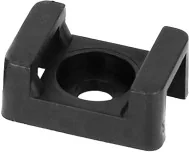 Inne akcesoria elektryczne - Uchwyt opaski kablowej, siodełkowy, przykręcany, 22x16 mm, otwór montażowy 6,8mm, czarny, 100 sztuk OR-AE-13205/100 - miniaturka - grafika 1