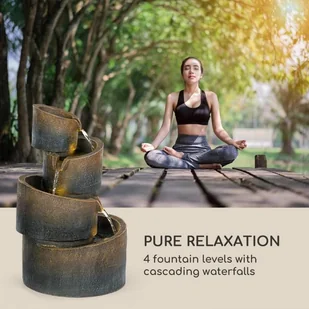 Blumfeldt Mantua, fontanna kaskadowa, fontanna solarna, fontanna ogrodowa, 4 poziomy, bateria LEU13-Mantua - Fontanny ogrodowe - miniaturka - grafika 4