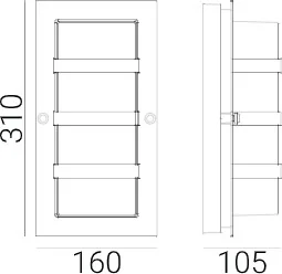 Norlys Lampa ścienna BODEN LED 866B 866B - Lampy ogrodowe - miniaturka - grafika 2
