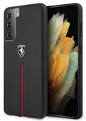 Etui i futerały do telefonów - Ferrari FEOSIHCS21SBK S21 G991 czarny/black hardcase Off Track Leather Nylon Stripe hurtel-68721-0 - miniaturka - grafika 1