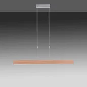 Lampy sufitowe - Leuchten Direkt Lampa wisząca LED Amanda wygląd drewna, ściemniana - miniaturka - grafika 1