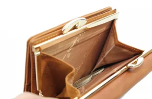 Monkey Maker Portfel Damski Skórzany 12 cm Klamra I Klapka Skóra Naturalna - Portfele - miniaturka - grafika 3