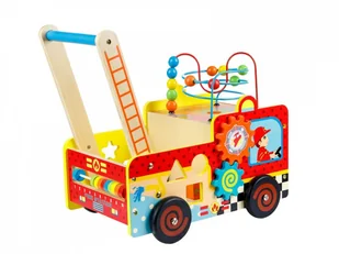 HH POLAND DREWNIANY CHODZIK EDUKACYJNY STRAŻ POŻARNA PCHACZ HH-HM013238 - Pchacze - miniaturka - grafika 4